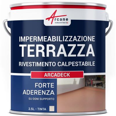 ARCANE INDUSTRIES Guaina Liquida Calpestabile, Guaina Per Terrazzi Calpestabile, Impermeabilizzazione Con Arcadeck - 2,5 L Sabbia - ARCANE INDUSTRIES Guaina Liquida Calpestabile, Guaina Per Terrazzi Calpestabile, Impermeabilizzazione Con Arcadeck - 2,5 L Sabbia -