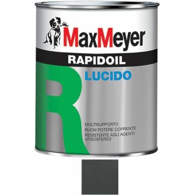 MAX MEYER Rapidoil Smalto Lucido A Solvente Per Ferro E Legno Maxmeyer Grigio Bluastro Ral 7031,0,375 MAX MEYER Rapidoil Smalto Lucido A Solvente Per Ferro E Legno Maxmeyer Grigio Bluastro Ral 7031,0,375