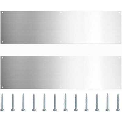 OEM Set Di 2 Soglie Per Porte In Acciaio Inox, Pannelli Di Protezione Inferiori In Metallo, Battiscopa Antigraffio Con Viti Per Porte Interne Ed Esterne. OEM Set Di 2 Soglie Per Porte In Acciaio Inox, Pannelli Di Protezione Inferiori In Metallo, Battiscopa Antigraffio Con Viti Per Porte Interne Ed Esterne.
