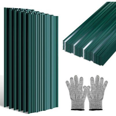 JIUBIAZ Pannelli Per Tetto 36 Pz 129x46 Cm, Acciaio Zincato Verde, 21 M², Lamiera Profilata Per Tetto E Parete JIUBIAZ Pannelli Per Tetto 36 Pz 129x46 Cm, Acciaio Zincato Verde, 21 M², Lamiera Profilata Per Tetto E Parete