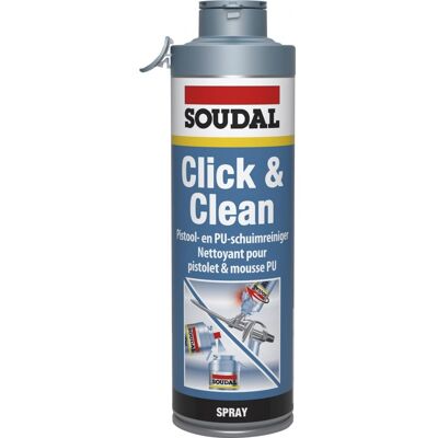 SOUDAL Detergente Schiuma Poliuretano Click & Fix 500 Ml - SOUDAL Detergente Schiuma Poliuretano Click & Fix 500 Ml -