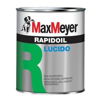 MAX MEYER Rapidoil Smalto Lucido A Solvente Per Ferro E Legno Maxmeyer Bianco Ral 9010,0,375 MAX MEYER Rapidoil Smalto Lucido A Solvente Per Ferro E Legno Maxmeyer Bianco Ral 9010,0,375