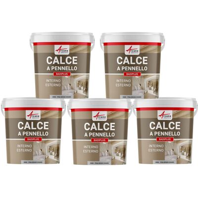 ARCANE INDUSTRIES Calce A Pennello Per Muri Esterni E Interni - Badiplus - 5 X 20 Kg Pisa Grigio Chiaro - ARCANE INDUSTRIES Calce A Pennello Per Muri Esterni E Interni - Badiplus - 5 X 20 Kg Pisa Grigio Chiaro -