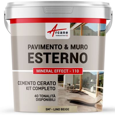 ARCANE INDUSTRIES Microcemento Per Esterni: Pavimenti, Muri, Terrazze, Balconi, Scale - 5 M² (in 2 Strati) Lino Beige - ARCANE INDUSTRIES Microcemento Per Esterni: Pavimenti, Muri, Terrazze, Balconi, Scale - 5 M² (in 2 Strati) Lino Beige -