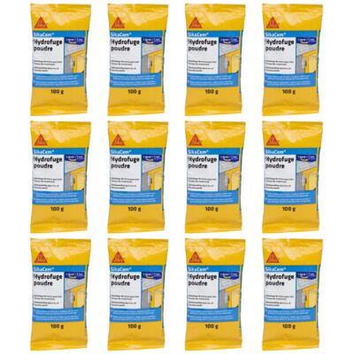 Sika - Additivo Impermeabilizzante - 12x100g - Beige - Per Calcestruzzo & Malta Sika - Additivo Impermeabilizzante - 12x100g - Beige - Per Calcestruzzo & Malta