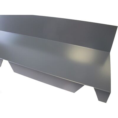 MCCOVER Colmo Dentellato Contro Muro Per Vassoio In Acciaio 1045 - Grigio Antracite Ral 7016, H: 120 Mm, L: 225 Mm, L: 2100 Mm MCCOVER Colmo Dentellato Contro Muro Per Vassoio In Acciaio 1045 - Grigio Antracite Ral 7016, H: 120 Mm, L: 225 Mm, L: 2100 Mm