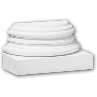 Base di mezza colonna bianca Profhome - Decor classico interno/esterno Base di mezza colonna bianca Profhome - Decor classico interno/esterno