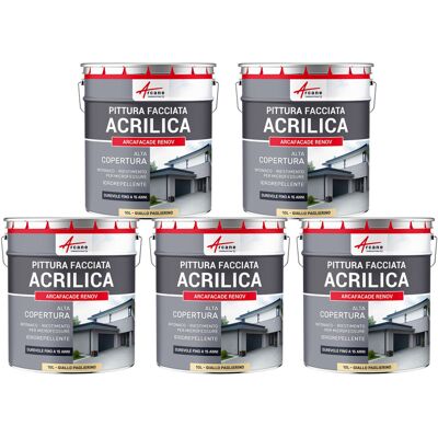 ARCANE INDUSTRIES Pittura Acrilica Per Esterni: Per Facciate Esterne E Stucco - Arcafaçade Renov - 5 X 10 L Giallo Paglia - Ral 085 90 30 - ARCANE INDUSTRIES Pittura Acrilica Per Esterni: Per Facciate Esterne E Stucco - Arcafaçade Renov - 5 X 10 L Giallo Paglia - Ral 085 90 30 -