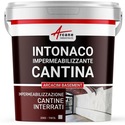 ARCANE INDUSTRIES Intonaco Idrorepellente Per Interni: Cantine, Seminterrati, Garage - Arcacim Basement - 25 Kg Grigio - ARCANE INDUSTRIES Intonaco Idrorepellente Per Interni: Cantine, Seminterrati, Garage - Arcacim Basement - 25 Kg Grigio -