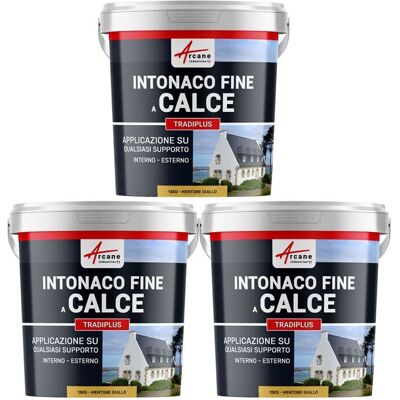 ARCANE INDUSTRIES Intonaco A Base Di Calce Per Decorazione Interna Ed Esterna - Tradiplus - 3 X 15 Kg Mentone Giallo - ARCANE INDUSTRIES Intonaco A Base Di Calce Per Decorazione Interna Ed Esterna - Tradiplus - 3 X 15 Kg Mentone Giallo -
