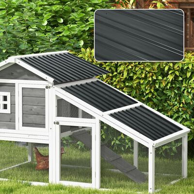 PZCC Set Di 12 Pannelli Per Tetto In Acciaio Zincato, 7 M², Per Capanno Degli Attrezzi, 129x45 Cm, Grigio Scuro. PZCC Set Di 12 Pannelli Per Tetto In Acciaio Zincato, 7 M², Per Capanno Degli Attrezzi, 129x45 Cm, Grigio Scuro.
