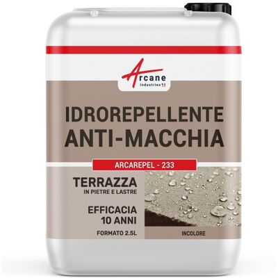 ARCANE INDUSTRIES Idrorepellente Per Terrazze: A Base Solventata Effetto Lunga Durata - Arcarepel - 233 - 2,5 L - ARCANE INDUSTRIES Idrorepellente Per Terrazze: A Base Solventata Effetto Lunga Durata - Arcarepel - 233 - 2,5 L -