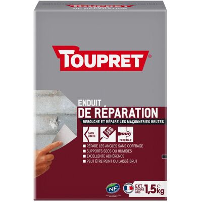 Polvere di Riparazione Esterni Toupret - Muratura - Grigia Polvere di Riparazione Esterni Toupret - Muratura - Grigia