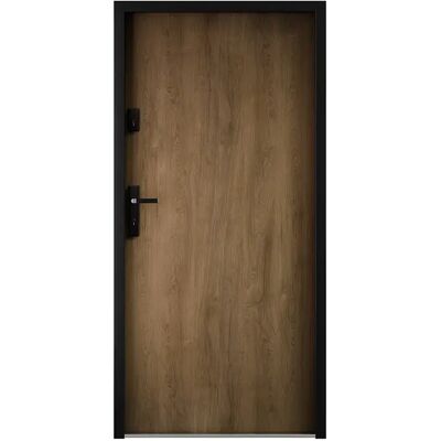 Unique Porta D'Ingresso Apertura A Destra H207 X L100 Cm In Acciaio Massiccio Effetto Noce Spessore 55 Mm - Agueda Unique Porta D'Ingresso Apertura A Destra H207 X L100 Cm In Acciaio Massiccio Effetto Noce Spessore 55 Mm - Agueda