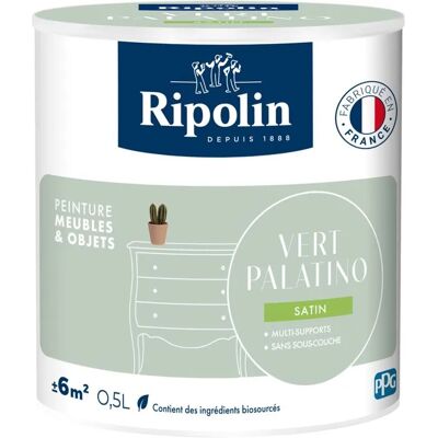 RIPOLIN Vernice Vert Palatino Satinato 0.5l Interno Esterno RIPOLIN Vernice Vert Palatino Satinato 0.5l Interno Esterno