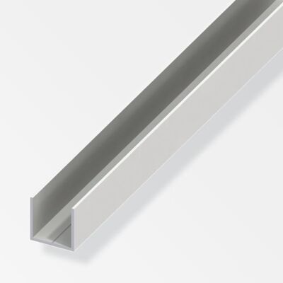ALFER Profilo Quadrato A U Aluminium 15.5x1.5mm Lunghezza 1m Bianco - 21446 ALFER Profilo Quadrato A U Aluminium 15.5x1.5mm Lunghezza 1m Bianco - 21446