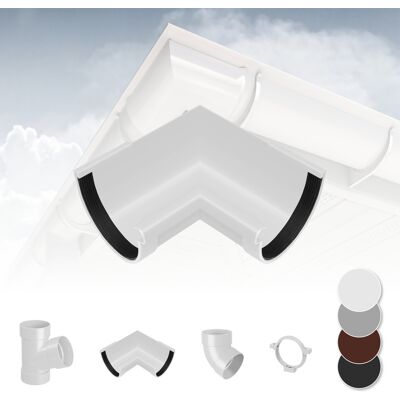 RAINWAY - 130mm PVC - Bianco - Sistema di grondaie RAINWAY - 130mm PVC - Bianco - Sistema di grondaie