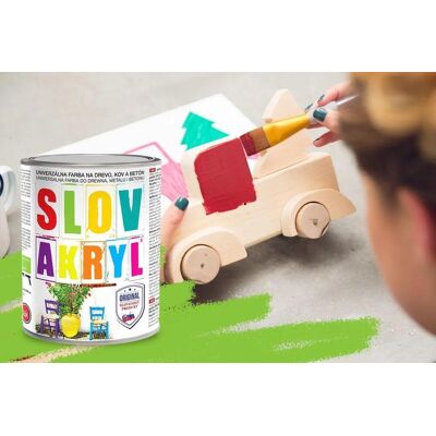 OEM Pittura Acrilica Opaca Per Legno, Metallo E Cemento, A Base D'Acqua, Coprente, Slovakryl Slovlak, Marrone Pastello: 0,75 L OEM Pittura Acrilica Opaca Per Legno, Metallo E Cemento, A Base D'Acqua, Coprente, Slovakryl Slovlak, Marrone Pastello: 0,75 L