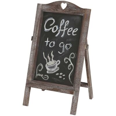 HHG - Lavagna Decorativa Menù Bar Ristorante Pub 715 Legno Paulonia 27x37x66cm Marrone Shabby HHG - Lavagna Decorativa Menù Bar Ristorante Pub 715 Legno Paulonia 27x37x66cm Marrone Shabby