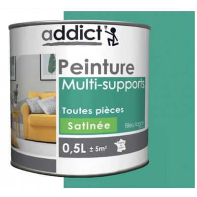 ADDICT' PEINTURE - Multisubstrato - Laguna Blu Satinata - 0.5 L - Vernice ADDICT' PEINTURE - Multisubstrato - Laguna Blu Satinata - 0.5 L - Vernice