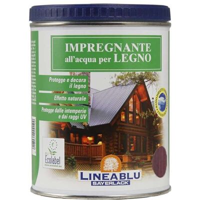 SAYERLACK Impregnante All'acqua Noce Bruno 750 Ml - Protettivo Legno SAYERLACK Impregnante All'acqua Noce Bruno 750 Ml - Protettivo Legno