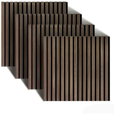 RELAXDAYS Pannelli Acustici Set 4 Pz, 60x60 Cm, Isolamento E Rivestimento Murale, Impiallacciatura Rovere, Marrone Scuro RELAXDAYS Pannelli Acustici Set 4 Pz, 60x60 Cm, Isolamento E Rivestimento Murale, Impiallacciatura Rovere, Marrone Scuro