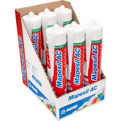 MAPEI Mapesil Ac Silicone Acetico Elastico Resistente Alla Muffa 310 Ml 6 Pezzi Colore- Sabbia - 133 - Confezione 1 MAPEI Mapesil Ac Silicone Acetico Elastico Resistente Alla Muffa 310 Ml 6 Pezzi Colore- Sabbia - 133 - Confezione 1