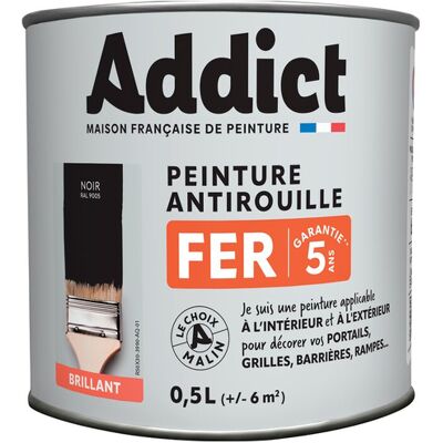 ADDICT' PEINTURE - Vernice antiruggine - Nero lucido - Paint ADDICT' PEINTURE - Vernice antiruggine - Nero lucido - Paint