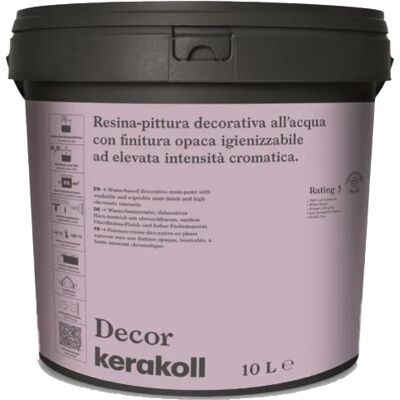 KERAKOLL Resina Pittura Decorativa All’acqua Con Finitura Opaca Decor Bianco 10 Lt KERAKOLL Resina Pittura Decorativa All’acqua Con Finitura Opaca Decor Bianco 10 Lt