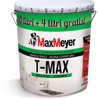 MAX MEYER Pittura Traspirante T-max Bianca Lt.10+4 MAX MEYER Pittura Traspirante T-max Bianca Lt.10+4