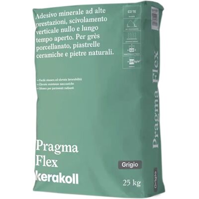 KERAKOLL Pragma Flex Colla Per Gres Ceramica Pietre Naturali 25 Kg Grigio KERAKOLL Pragma Flex Colla Per Gres Ceramica Pietre Naturali 25 Kg Grigio