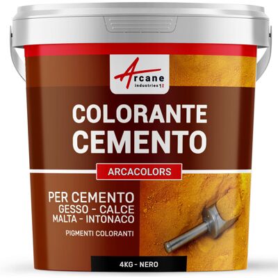 ARCANE INDUSTRIES Colorante Per Cemento, Intonaco, Malta. Pigmenti Per Colorare Cemento - Arcacolors - 4 Kg Nero - ARCANE INDUSTRIES Colorante Per Cemento, Intonaco, Malta. Pigmenti Per Colorare Cemento - Arcacolors - 4 Kg Nero -