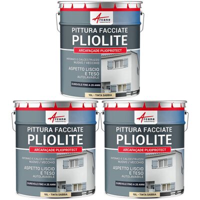ARCANE INDUSTRIES Pittura Alla Pliolite : Per Facciate E Stucco - Arcafaçade Plioprotect - 3 X 10 L Tono Sabbia - Ral 085 90 20 - ARCANE INDUSTRIES Pittura Alla Pliolite : Per Facciate E Stucco - Arcafaçade Plioprotect - 3 X 10 L Tono Sabbia - Ral 085 90 20 -