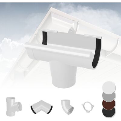 RAINWAY - RainWay 130 - Bianco - 130mm PVC - Sistema di grondaie RAINWAY - RainWay 130 - Bianco - 130mm PVC - Sistema di grondaie