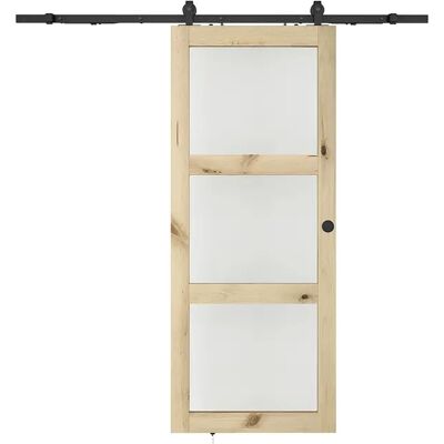 Unique Porta Scorrevole Con Sistema Esterno In Legno E Vetro Temperato Satinato 3 Finestre H205 X L83 Cm - Acosta Ii Unique Porta Scorrevole Con Sistema Esterno In Legno E Vetro Temperato Satinato 3 Finestre H205 X L83 Cm - Acosta Ii