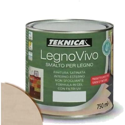 TEKNICA Legno Vivo Smalto All'acqua Per Legno 750ml In Gel Vari Colori - Colore: Tortora TEKNICA Legno Vivo Smalto All'acqua Per Legno 750ml In Gel Vari Colori - Colore: Tortora