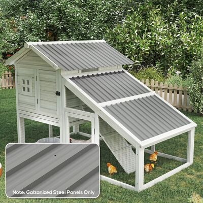 PZCC Set Di 12 Pannelli Per Tetto In Acciaio Zincato, 7 M², Per Capanno Degli Attrezzi, 129x45 Cm, Grigio Chiaro. PZCC Set Di 12 Pannelli Per Tetto In Acciaio Zincato, 7 M², Per Capanno Degli Attrezzi, 129x45 Cm, Grigio Chiaro.