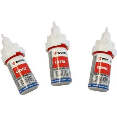 WURTH Confezione Da 3 – Adesivo Cianoacrilico Klebfix Per Plastica, Metallo E Gomma – 19 Ml – Trasparente WURTH Confezione Da 3 – Adesivo Cianoacrilico Klebfix Per Plastica, Metallo E Gomma – 19 Ml – Trasparente