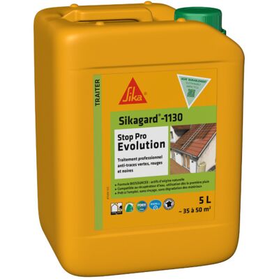 SIKA gard-1130 Stop Pro Evolution Smacchiatore Verde, Rosso E Nero - 5l SIKA gard-1130 Stop Pro Evolution Smacchiatore Verde, Rosso E Nero - 5l