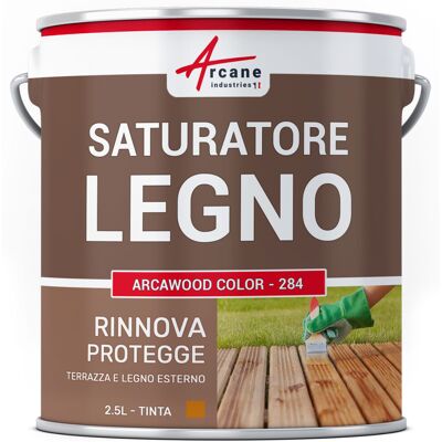 ARCANE INDUSTRIES Saturatore Per Legno, A Base Di Oli Naturali Vegetali - Arcawood Color 284 - 2,5 L (fino A 12,5 M²) Pino Dell'oregon - Tinta Arancione - ARCANE INDUSTRIES Saturatore Per Legno, A Base Di Oli Naturali Vegetali - Arcawood Color 284 - 2,5 L (fino A 12,5 M²) Pino Dell'oregon - Tinta Arancione -