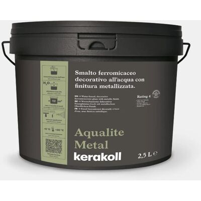 KERAKOLL Aqalite Metal Grey Smalto All’acqua Finitura Metallizzata 2,5 Lt Grigio KERAKOLL Aqalite Metal Grey Smalto All’acqua Finitura Metallizzata 2,5 Lt Grigio