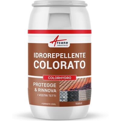 ARCANE INDUSTRIES Idrorepellente Colorato Per Tegole In Cemento, Calcestruzzo, Ardesia: Colorhydro - 200 L Marrone Rame - Ral 8004 - ARCANE INDUSTRIES Idrorepellente Colorato Per Tegole In Cemento, Calcestruzzo, Ardesia: Colorhydro - 200 L Marrone Rame - Ral 8004 -