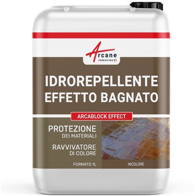 ARCANE INDUSTRIES Idrorepellente Per Pietra Effetto Bagnato, Per Interni Ed Esterni - Arcablock Effect - 1 L (fino A 10m²) - ARCANE INDUSTRIES Idrorepellente Per Pietra Effetto Bagnato, Per Interni Ed Esterni - Arcablock Effect - 1 L (fino A 10m²) -