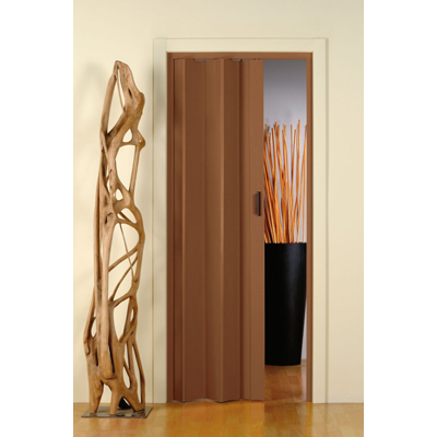 FORTE Porta A Soffietto In Pvc - Marrone - 82x214 Cm - Made In Italy FORTE Porta A Soffietto In Pvc - Marrone - 82x214 Cm - Made In Italy