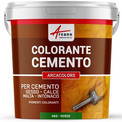 ARCANE INDUSTRIES Colorante Per Cemento, Intonaco, Malta. Pigmenti Per Colorare Cemento - Arcacolors - 4 Kg Verde - ARCANE INDUSTRIES Colorante Per Cemento, Intonaco, Malta. Pigmenti Per Colorare Cemento - Arcacolors - 4 Kg Verde -