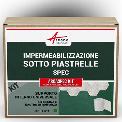 ARCANE INDUSTRIES Guaina Impermeabilizzante Per Doccia A Pavimento, Applicazione Sotto Le Piastrelle - Kit Spec Arcaspec Con Nastro Arcaband - 5 M² - ARCANE INDUSTRIES Guaina Impermeabilizzante Per Doccia A Pavimento, Applicazione Sotto Le Piastrelle - Kit Spec Arcaspec Con Nastro Arcaband - 5 M² -
