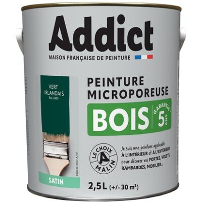 Addict Verde Irlandese 2,5L Vernice Legno Glycero - vernice Addict Verde Irlandese 2,5L Vernice Legno Glycero - vernice