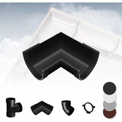 RAINWAY - 130mm PVC gutter - Anthracite - Gutter system RAINWAY - 130mm PVC gutter - Anthracite - Gutter system
