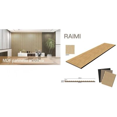 TRADE SHOP TRAESIO - Pannello Acustico Mdf Effetto Rovere 21x600x2400 Mm Fonoassorbente A Doghe - TRADE SHOP TRAESIO - Pannello Acustico Mdf Effetto Rovere 21x600x2400 Mm Fonoassorbente A Doghe -