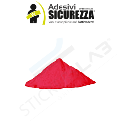 STICKERSLAB Pigmento Additivo Polvere Luminescente Fosforescente Si Illumina Al Buio (a Base Bianca) Colore - Rosso, Peso - 50 Grammi STICKERSLAB Pigmento Additivo Polvere Luminescente Fosforescente Si Illumina Al Buio (a Base Bianca) Colore - Rosso, Peso - 50 Grammi